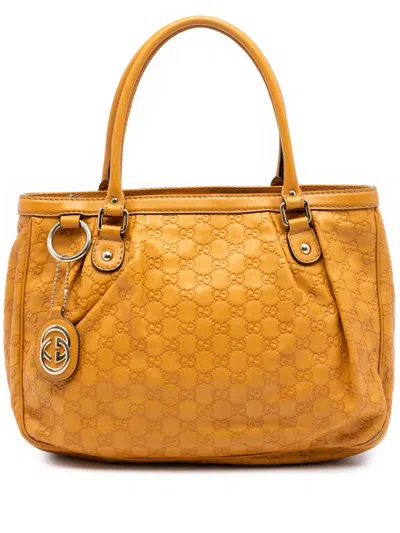 Pre-owned Gucci 2016-2026 Ssima Sukey Tote Bag In Yellow