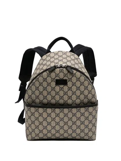Pre-owned Gucci 2016-2026 Kids Gg Supreme Backpack In Neutral