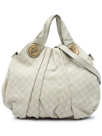 Pre-owned Gucci 2016-2026 Large Ssima Hysteria Satchel In Brown