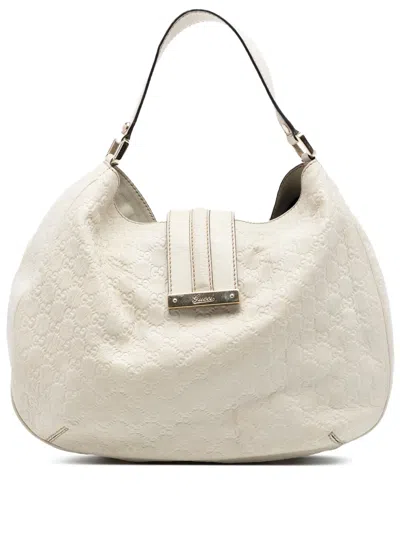 Pre-owned Gucci 2016-2026 Large Ssima New Ladies Hobo Bag In White