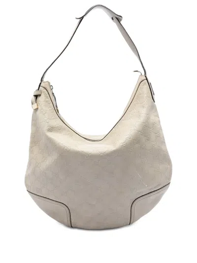 Pre-owned Gucci 2016-2026 Large Ssima Princy Hobo Bag In Neutral