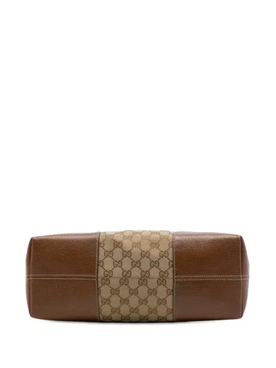 Pre-owned Gucci 2016-2026 Medium Gg Canvas Bree Dome Tote Bag In 中性色