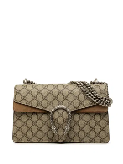 Pre-owned Gucci 2016-2026 Medium Gg Supreme Dionysus Shoulder Bag In Neutrals