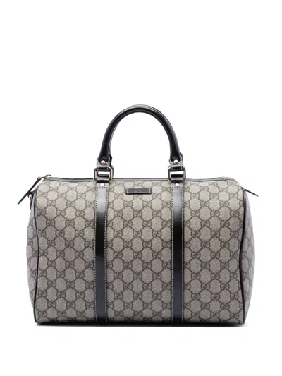Pre-owned Gucci 2016-2026 Medium Gg Supreme Joy Boston Bag In Neutral