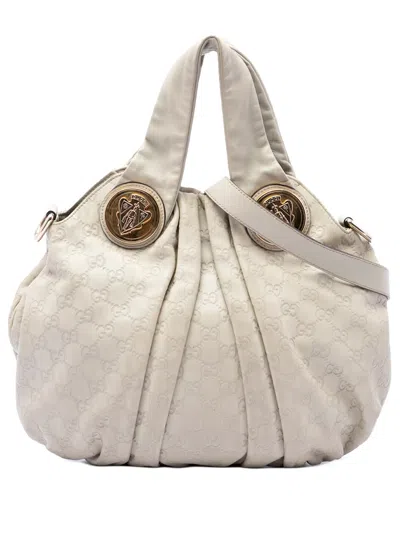 Pre-owned Gucci 2016-2026 Medium Ssima Hysteria Satchel In Brown