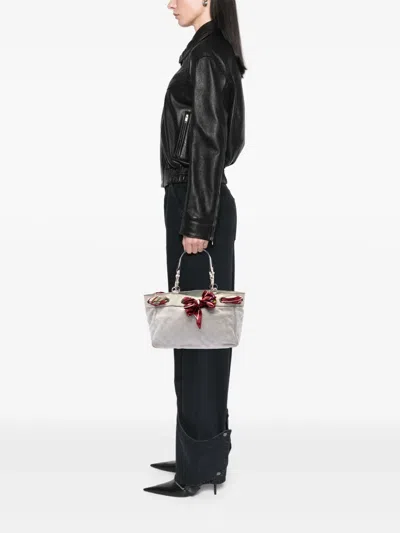 Pre-owned Gucci 2016-2026 Medium Ssima Positano Tote Bag In White