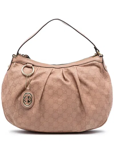 Pre-owned Gucci 2016-2026 Medium Ssima Sukey Shoulder Bag In Brown