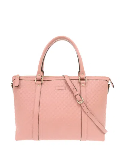 Pre-owned Gucci 2016-2026 Medium Microssima Joy Satchel In Pink
