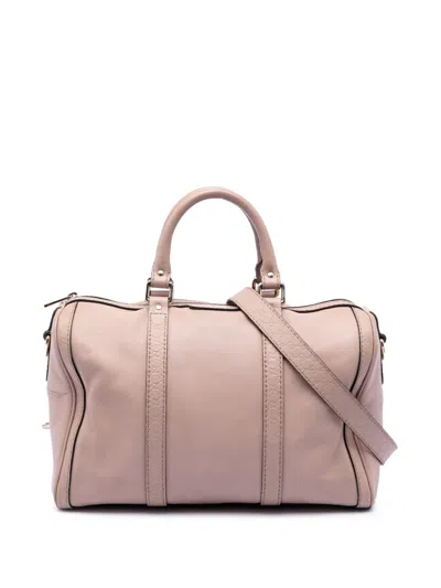 Pre-owned Gucci 2016-2026 Medium Microssima Trimmed Calfskin Joy Boston Bag Satchel In Pink
