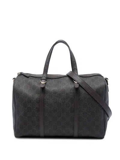 Pre-owned Gucci 2016-2026 Medium Nice Gg Supreme Satchel Bag In Brown