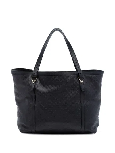 Pre-owned Gucci 2016-2026 Microssima Nice Tote Bag In Black