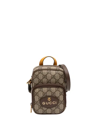 Pre-owned Gucci 2016-2026 Mini Gg Supreme Neo Vintage Satchel In Neutral