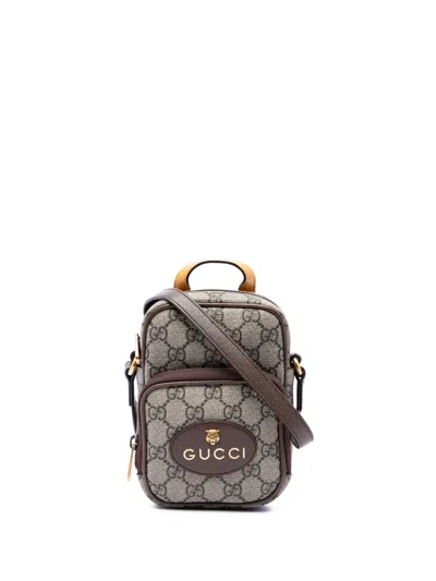 Pre-owned Gucci 2016-2026 Mini Gg Supreme Neo Vintage Satchel In Neutrals