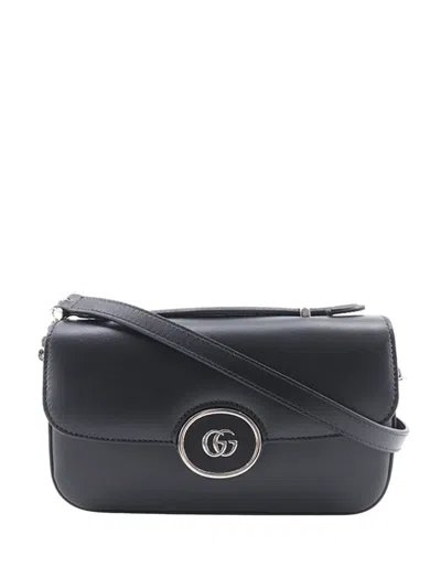 Pre-owned Gucci 2016-2026 Mini Leather Petite Gg Satchel In Black
