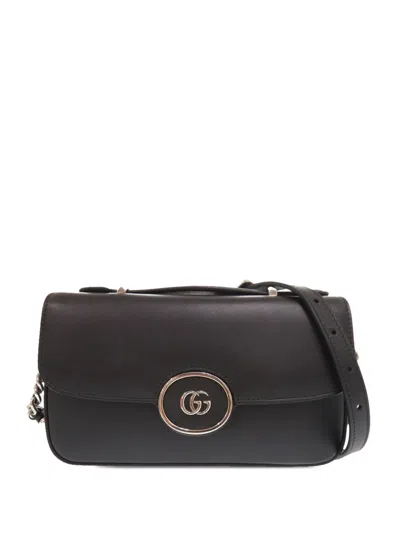 Pre-owned Gucci 2016-2026 Mini Leather Petite Gg Satchel In Black