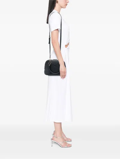 Pre-owned Gucci 2016-2026 Mini Microssima Dome Satchel In Black