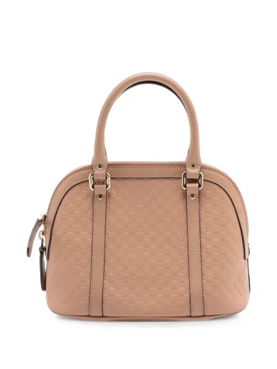 Pre-owned Gucci 2016-2026 Mini Microssima Dome Satchel In Pink