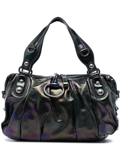 Pre-owned Gucci 2016-2026 Patent Icon Bit Satchel In Black