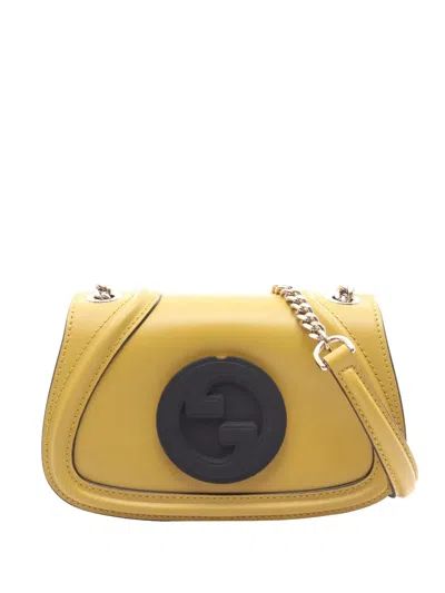 Pre-owned Gucci 2016-2026 Small Bicolor Leather Blondie Crossbody Bag In Yellow