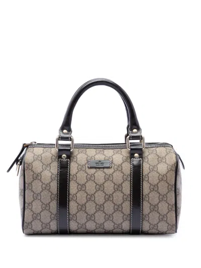 Pre-owned Gucci 2016-2026 Small Gg Supreme Joy Boston Bag In Neutral