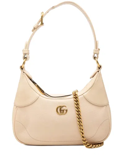 Pre-owned Gucci 2016-2026 Small Goatskin Aphrodite Satchel In Brown