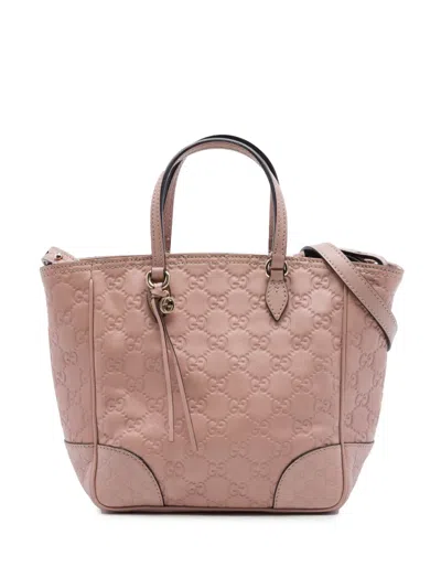 Pre-owned Gucci 2016-2026 Small Ssima Bree Satchel In Pink