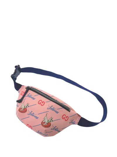 Pre-owned Gucci 2016-2026 The Jetsons Kids Interlocking G Coated Canvas Astro Belt Bag Crossbody Bag In Pink
