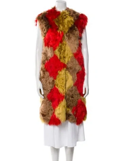 Pre-owned Gucci 2017 Alpaca Faux Fur Coat