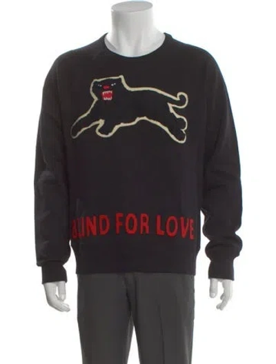Pre-owned Gucci 2017 Blind For Love Sweatshirt In Black