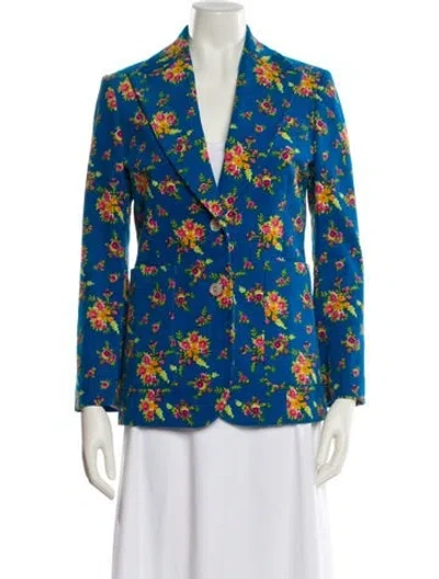 Pre-owned Gucci 2017 Bouquet Print Blazer In Multi