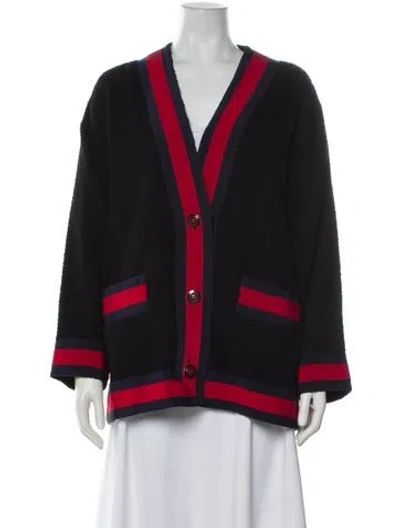 Pre-owned Gucci 2017 Colorblock Pattern Sweater In Black