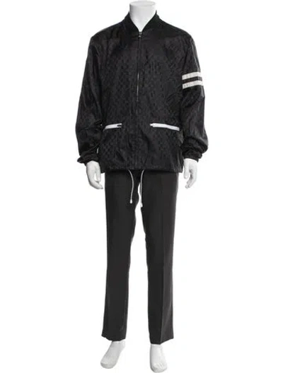 Pre-owned Gucci 2017 Gg Nylon Bomber Jacket In Black