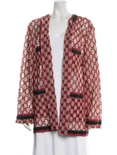 Pre-owned Gucci 2017 Graphic Print Jacket In Neutral