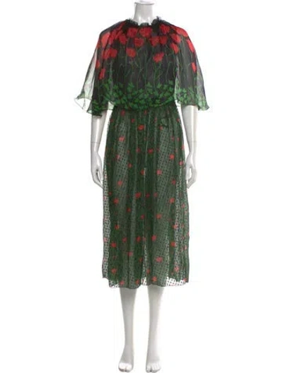 Pre-owned Gucci 2017 Midi Length Dress In Black