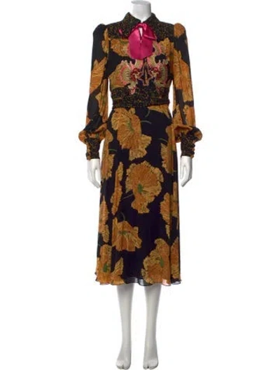 Pre-owned Gucci 2017 Midi Length Dress In Black