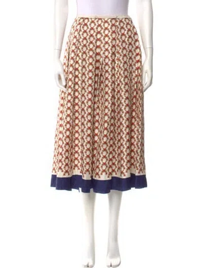 Pre-owned Gucci 2017 Midi Length Skirt In Red