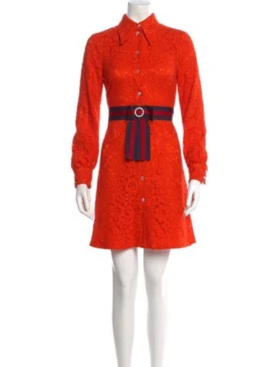 Pre-owned Gucci 2017 Mini Dress In Orange