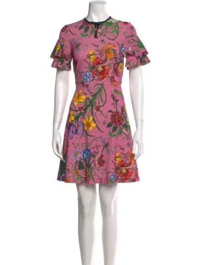 Pre-owned Gucci 2017 Mini Dress In Pink