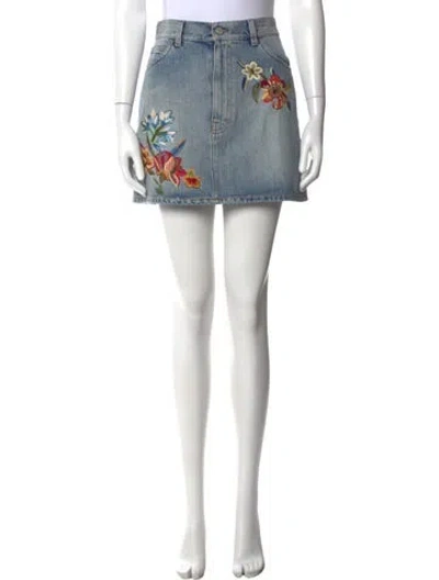 Pre-owned Gucci 2017 Mini Skirt In Blue