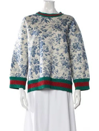 Pre-owned Gucci 2017 Neoprene Sweatshirt In Blue