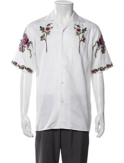 Pre-owned Gucci 2017 Patterned Shirt In White