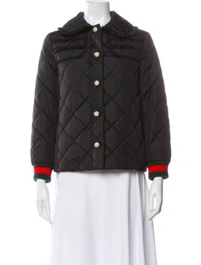 Pre-owned Gucci 2017 Printed Down Jacket In Black