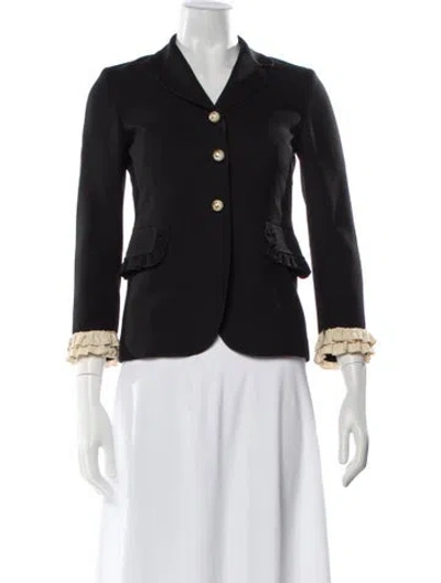 Pre-owned Gucci 2017 Silk Blazer In Black