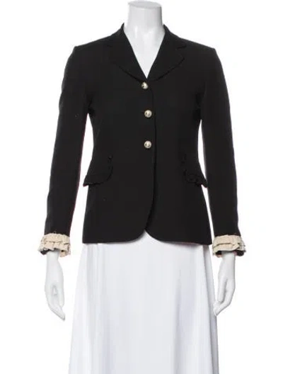 Pre-owned Gucci 2017 Silk Blazer In Black