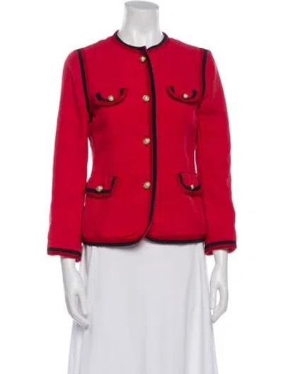 Pre-owned Gucci 2017 Silk Evening Jacket In Red