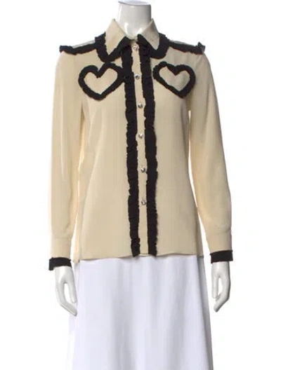 Pre-owned Gucci 2017 Silk Polo In Neutrals