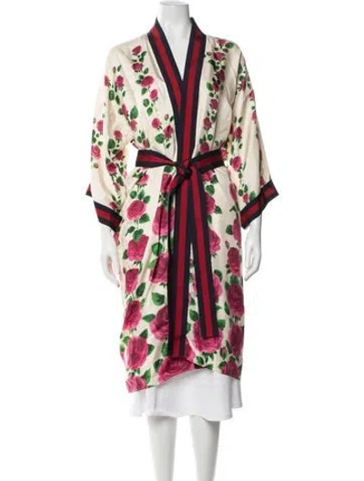 Pre-owned Gucci 2017 Silk Robe In Neutrals