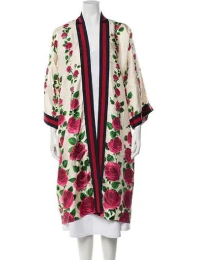 Pre-owned Gucci 2017 Silk Robe In Neutrals