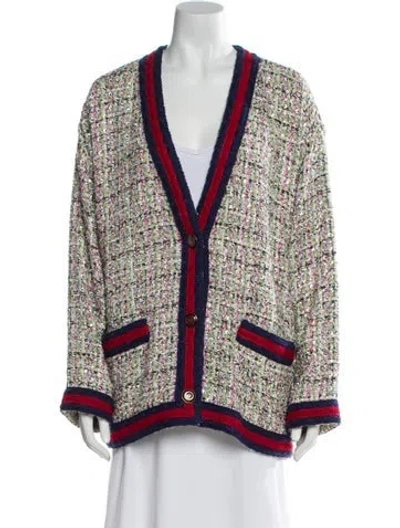 Pre-owned Gucci 2017 Striped Evening Jacket In Neutral
