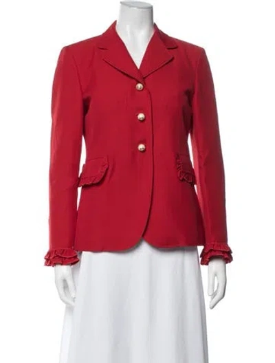 Pre-owned Gucci 2017 Wool Blazer In Red